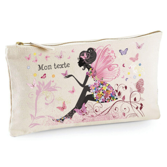 Personalized Pencil / Pouch - Fairy butterflies