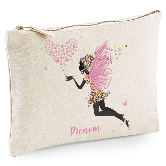 Personalized Pencil / Pouch - Fairy heart butterflies