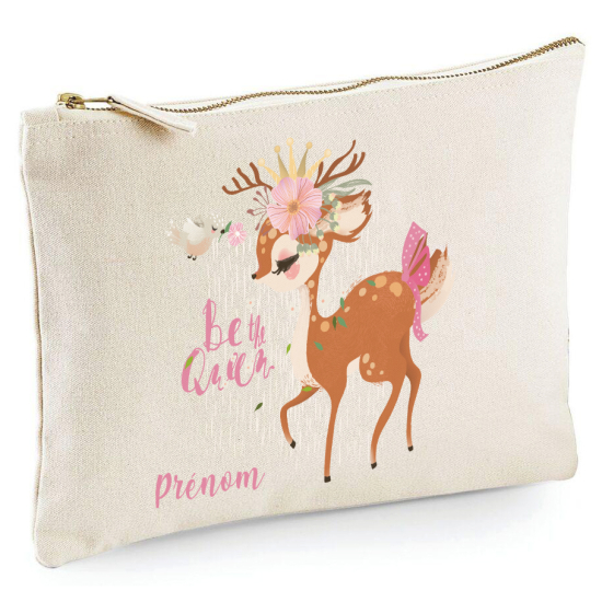 Personalized Pencil / Pouch - Fawn be the queen