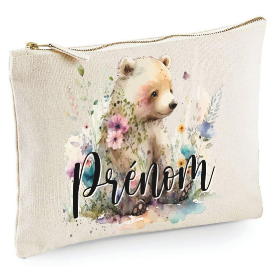 Personalized Pencil / Pouch - First Name Bear