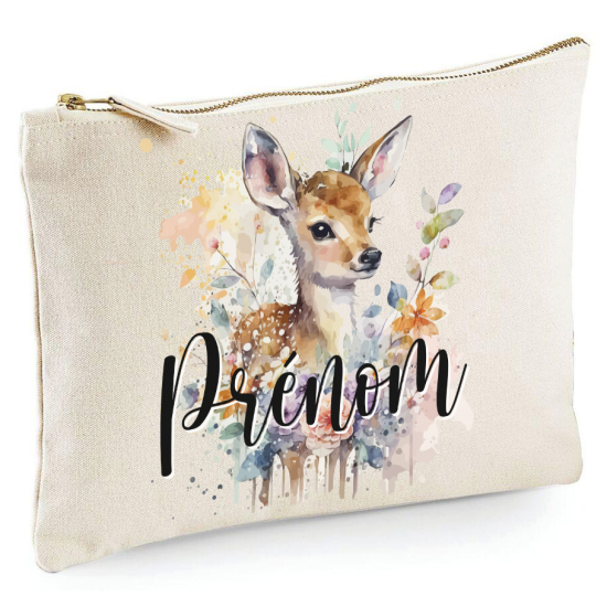 Personalized Pencil / Pouch - First Name Fawn