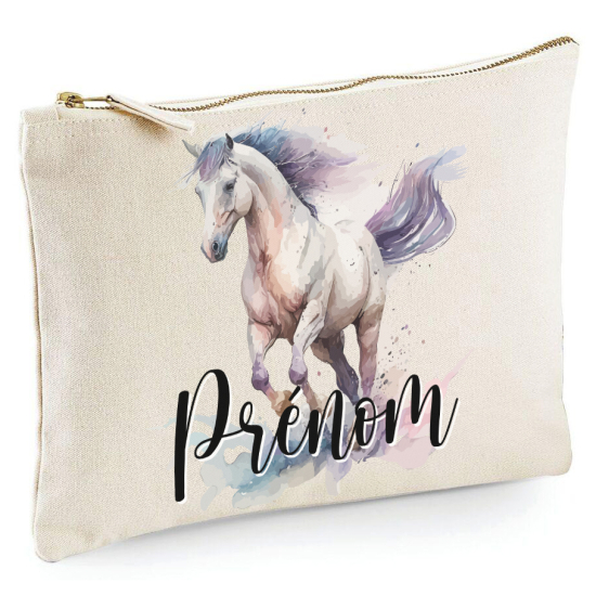 Personalized Pencil / Pouch - First Name Horse