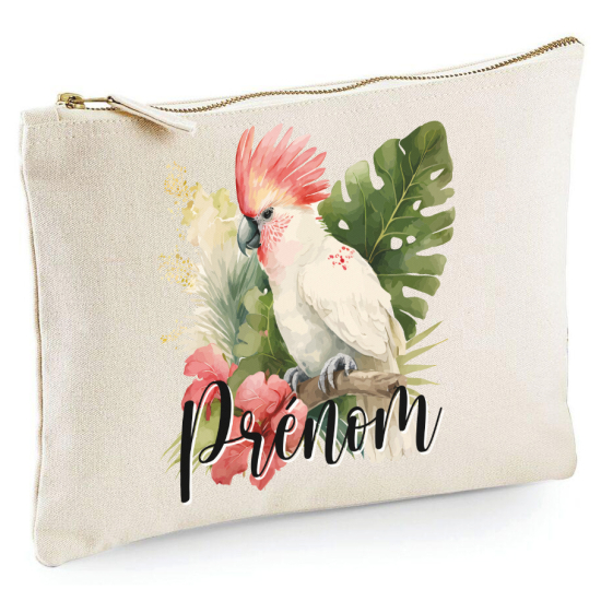 Personalized Pencil / Pouch - First Name Parrot