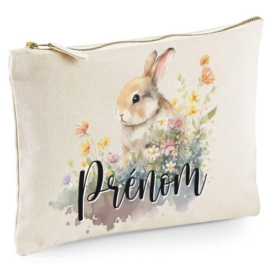 Personalized Pencil / Pouch - First Name Rabbit