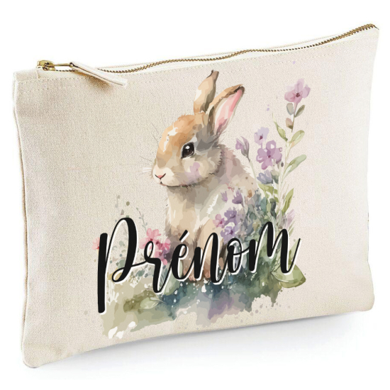 Personalized Pencil / Pouch - First Name Rabbit