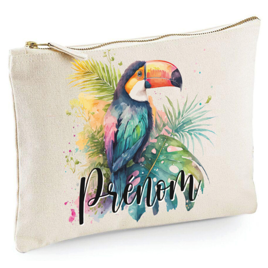 Personalized Pencil / Pouch - First name Toucan