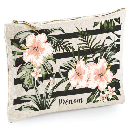 Personalized Pencil / Pouch - Flowers