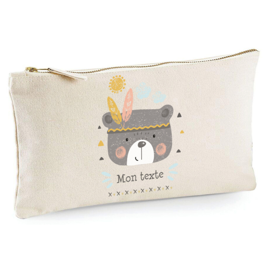 Personalized Pencil / Pouch - Indian bear cub