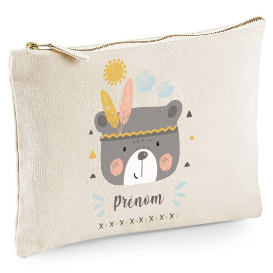 Personalized Pencil / Pouch - Indian bear cub