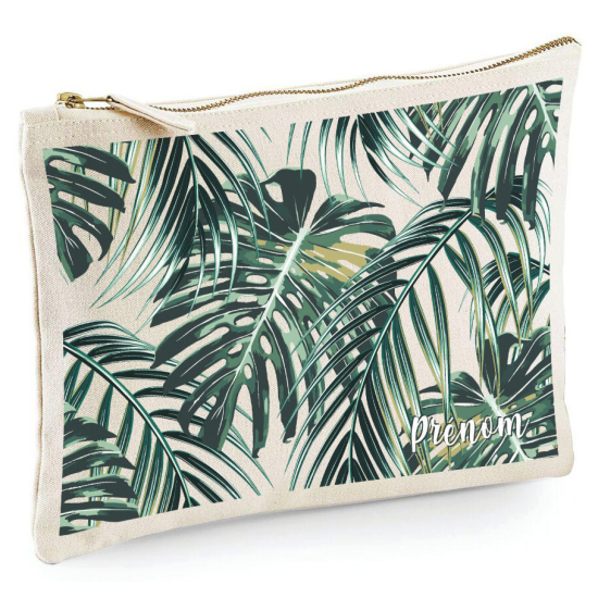 Personalized Pencil / Pouch - Palm flowers