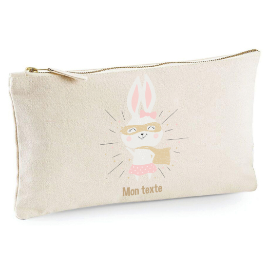 Personalized Pencil / Pouch - Superhero Rabbit