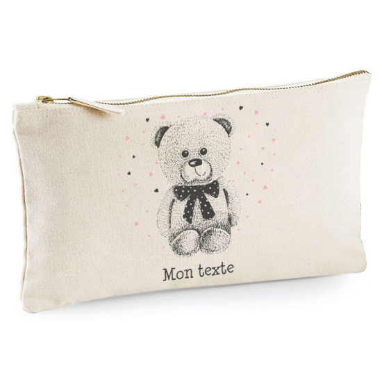 Personalized Pencil / Pouch - Teddy Bear