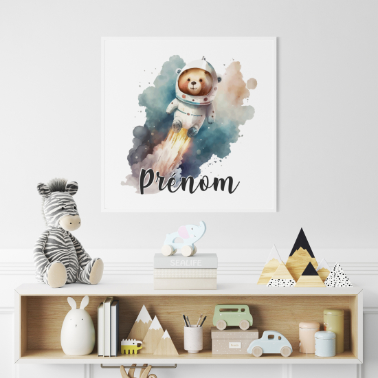 Personalized Poster for Kids - Astronaut Bear