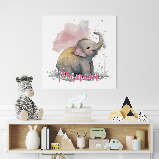 Personalized Poster for Kids - Baby Elephant