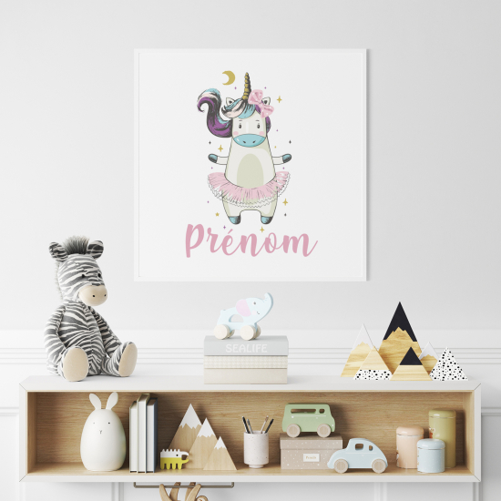 Personalized Poster for Kids - Ballerina Unicorn