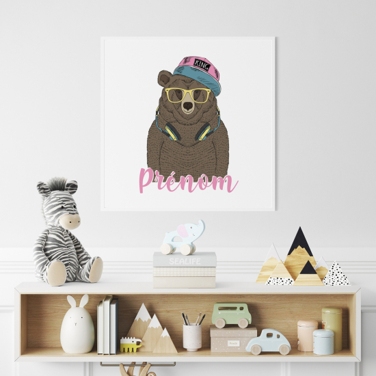 Personalized Poster for Kids - Bear music