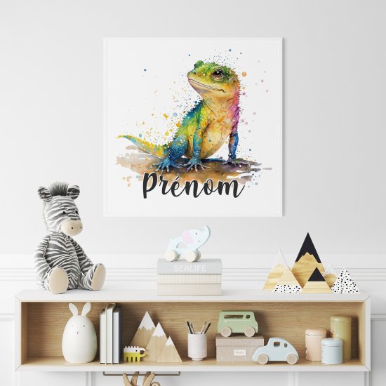 Personalized Poster for Kids - Colored lizard