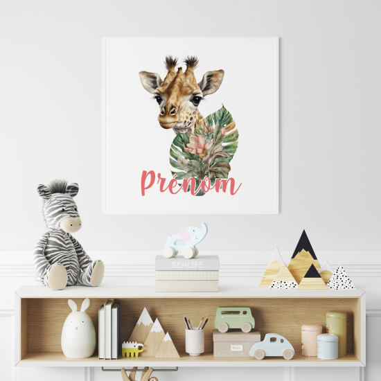 Personalized Poster for Kids - Giraffe