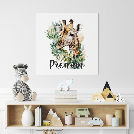 Personalized Poster for Kids - Giraffe