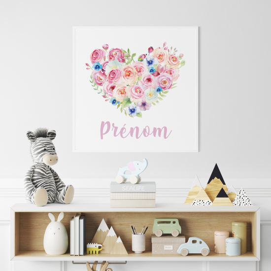 Personalized Poster for Kids - Heart-shaped Bouquet