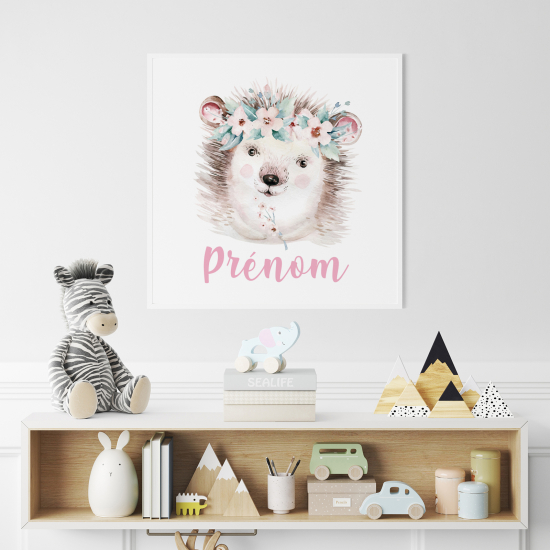 Personalized Poster for Kids - Hedgehog