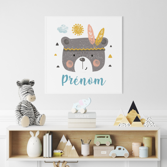 Personalized Poster for Kids - Indian Bear