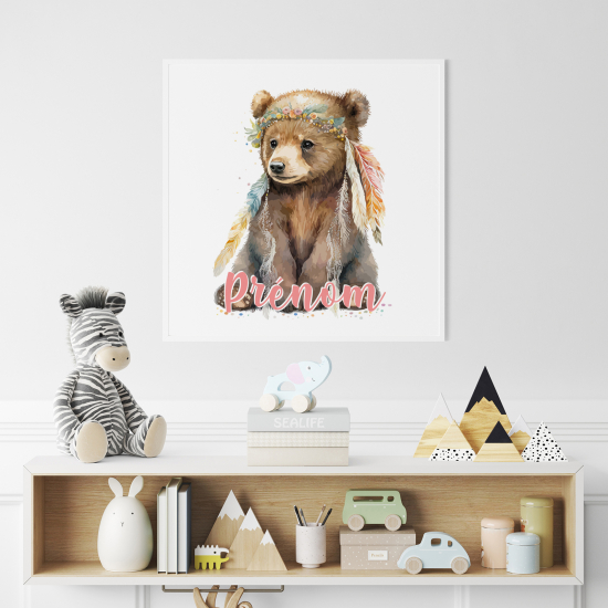 Personalized Poster for Kids - Indian Bear