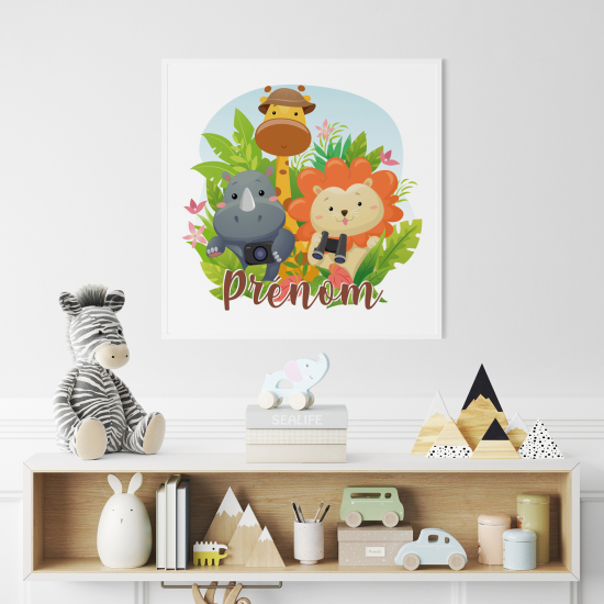 Personalized Poster for Kids - Jungle Animals