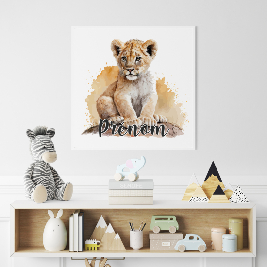 Personalized Poster for Kids - Lion cub