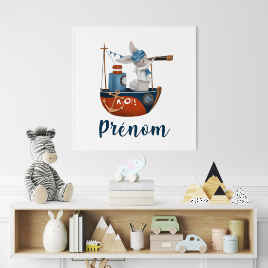 Personalized Poster for Kids - Marine Rabbit