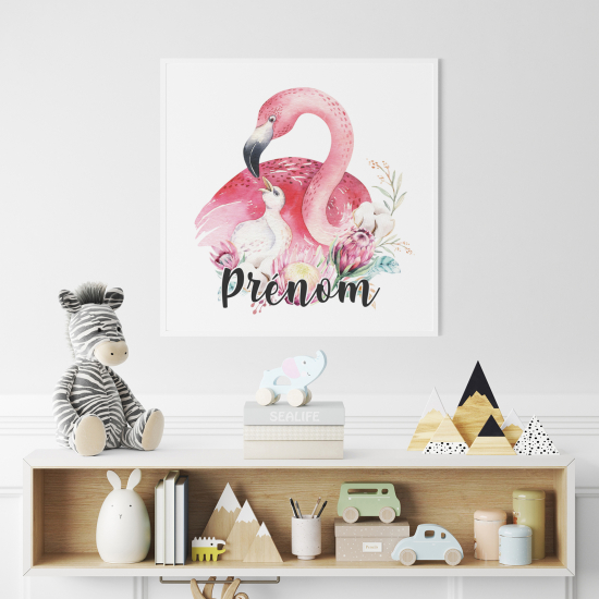 Personalized Poster for Kids - Pink Flamingo