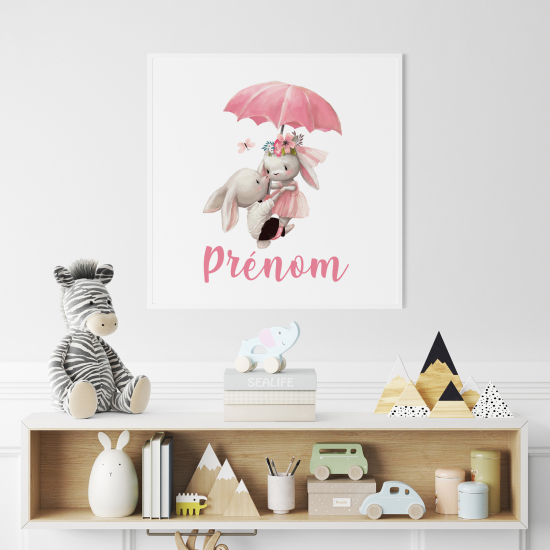 Personalized Poster for Kids - Rabbits