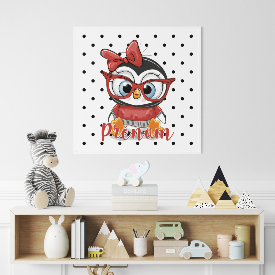 Personalized Poster for Kids - spectacled penguin