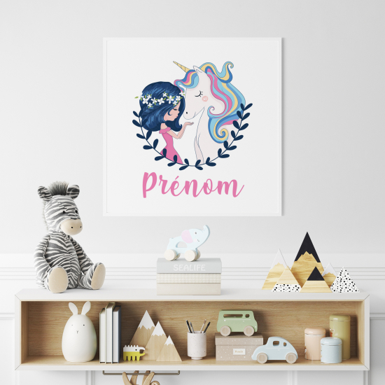 Personalized Poster for Kids - Unicorn Girl