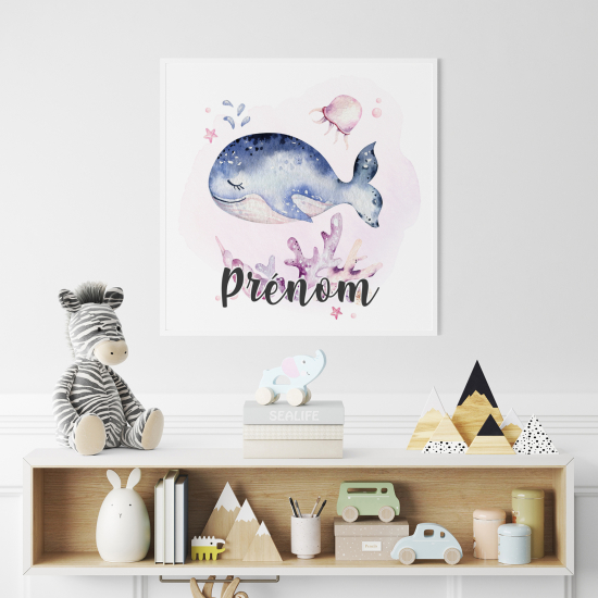 Personalized Poster for Kids - Whale