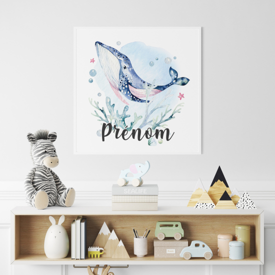 Personalized Poster for Kids - Whale