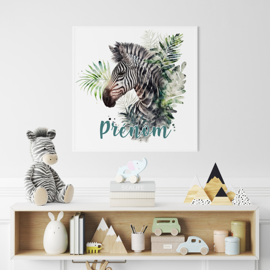 Personalized Poster for Kids - Zebra