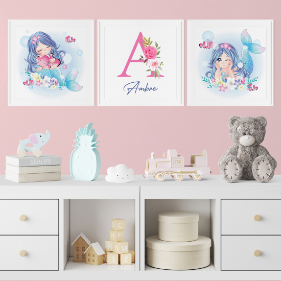 Personalized Set Of 3 Posters for Kids - Sirens