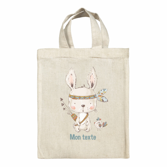 Personalized tote bag for kids - Indian rabbit