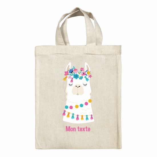 Personalized tote bag for kids - Lama