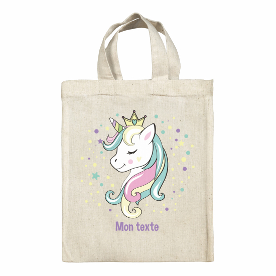 Personalized tote bag for kids - Unicorn Princess