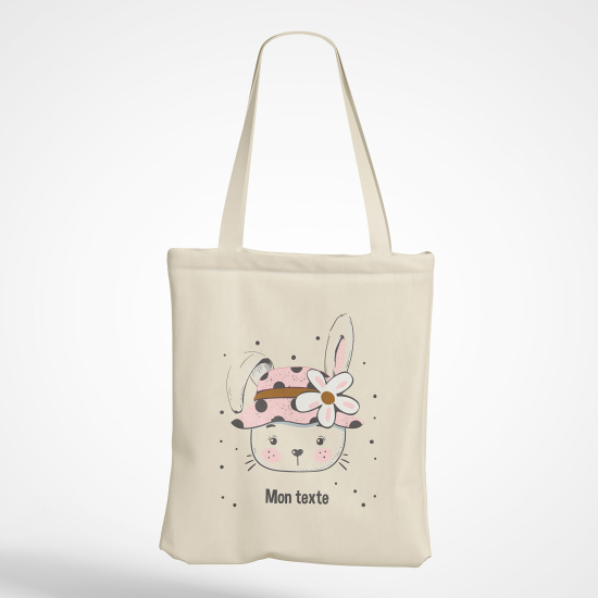 Personalized Tote Bag - Rabbit hat