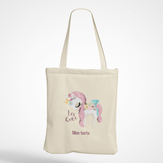 Personalized Tote Bag - Unicorn be the queen