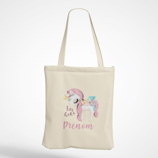 Personalized Tote Bag - Unicorn be the queen