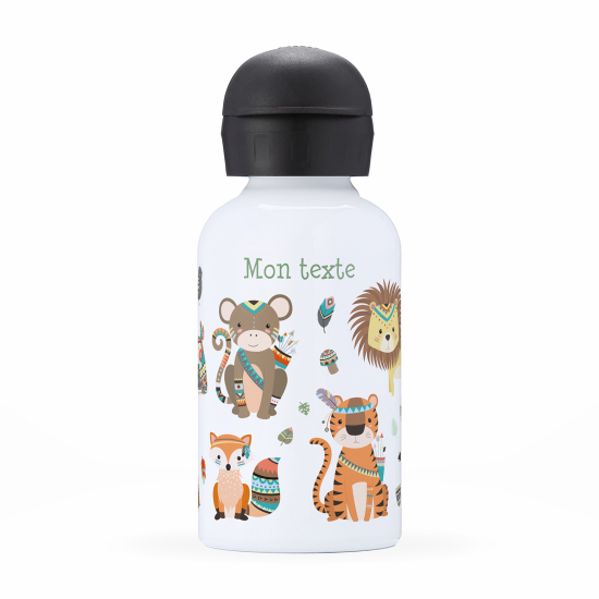 Personalized water bottle for kids - Indian Animals