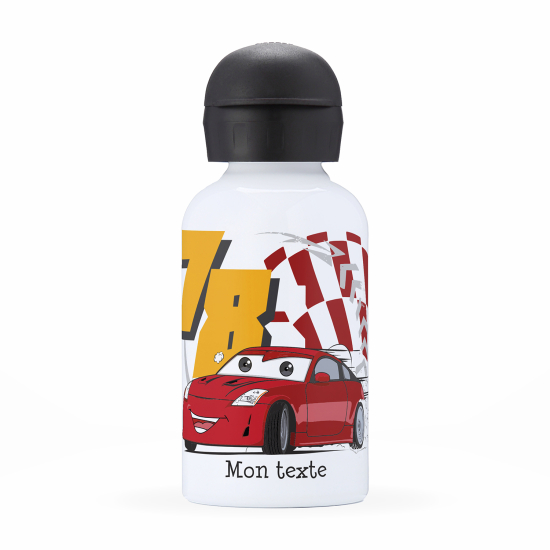 Personalized water bottle for kids - Racing car