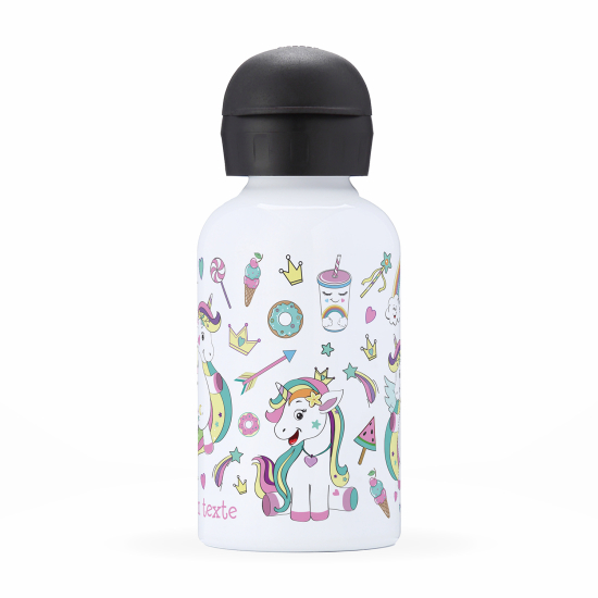 Personalized water bottle for kids - Unicorns