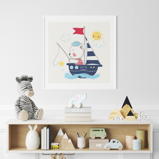 Poster for Kids - Bear Boat