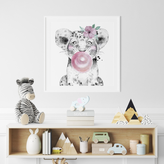 Poster for Kids - Bubble Lion Cub