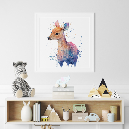 Poster for Kids - Colored fawn